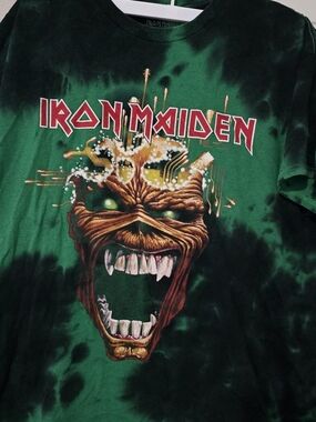 LG Green and Black Iron Maiden Graphic Tee
